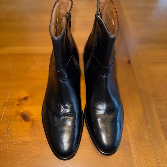Giorgio Brutini Black Leather Ankle Boots Men’s 11.5 Zip Pointed Toe Classic